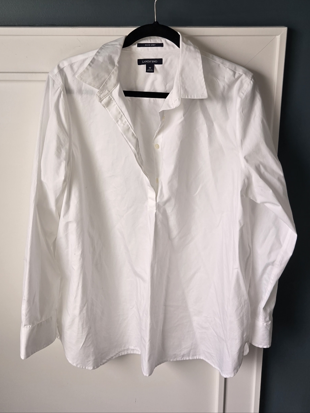 Land's End Women's Classic Tunic No Iron Pima Shirt